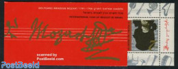 Israel 1991 Mozart Year Booklet, Mint NH, Performance Art - Amadeus Mozart - Music - Stamp Booklets - Unused Stamps (with Tabs)