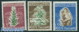 Italy 1950 European Tobacco Conference 3v, Unused (hinged), Health - History - Nature - Various - Smoking & Tobacco - .. - Otros & Sin Clasificación