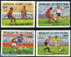 Ivory Coast 1985 World Cup Football Mexico 4v Imperforated, Mint NH, Sport - Football - Unused Stamps