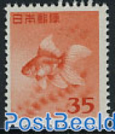 Japan 1952 Definitive, Goldfish 1v, Unused (hinged), Nature - Fish - Unused Stamps