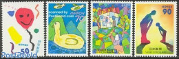 Japan 1997 Letter Writing Day 4v, Mint NH, Art - Children Drawings - Unused Stamps