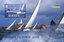 Jersey 2001 Jersey Clipper 2001 S/s, Mint NH, Sport - Transport - Various - Sailing - Ships And Boats - Lighthouses & .. - Sailing