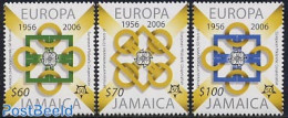 Jamaica 2005 European Phil. Co-operation 3v, Mint NH, History - Europa Hang-on Issues - Europäischer Gedanke