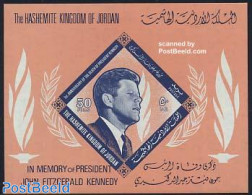 Jordan 1965 J.F. Kennedy S/s, Mint NH, History - American Presidents - Giordania
