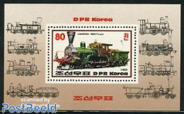 Korea, North 1983 Locomotives S/s, Mint NH, Transport - Railways - Treni