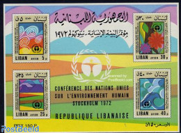 Lebanon 1974 Environment Conference S/s, Mint NH, History - Nature - United Nations - Environment - Umweltschutz Und Klima