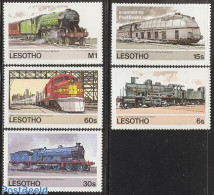 Lesotho 1984 Locomotives 5v, Mint NH, Transport - Railways - Trains