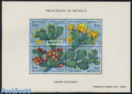 Monaco 1992 Four Seasons S/s, Mint NH, Nature - Cacti - Flowers & Plants - Ungebraucht