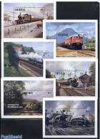 Liberia 1994 Locomotives 6 S/s, Mint NH, Transport - Railways - Trains