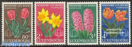 Luxemburg 1955 Flowers 4v, Mint NH, Nature - Flowers & Plants - Nuevos