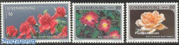 Luxemburg 1997 Roses Congress 3v, Mint NH, Nature - Flowers & Plants - Roses - Nuovi