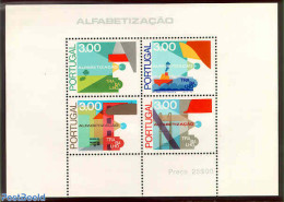 Portugal 1976 Alphabetisation S/s, Mint NH, Science - Transport - Education - Automobiles - Ships And Boats - Ungebraucht