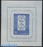 Romania 1958 Stamp Centenary S/s, Mint NH, 100 Years Stamps - Stamps On Stamps - Ungebraucht