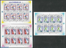 Russia 1992 Olympic Games 3 M/ss, Mint NH, Sport - (Bob) Sleigh Sports - Olympic Winter Games - Skiing - Inverno