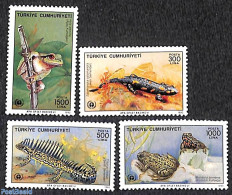 Türkiye 1990 Environment Day 4v, Mint NH, Nature - Animals (others & Mixed) - Environment - Frogs & Toads - Reptiles - Sonstige & Ohne Zuordnung
