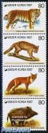 Korea, South 1987 Endangered Animals 4v [:::], Mint NH, Nature - Animals (others & Mixed) - Cat Family - Corea Del Sud