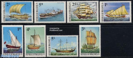 Maldives 1975 Ships 8v, Mint NH, Transport - Ships And Boats - Ships