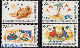 Micronesia 1984 Christmas 4v, Mint NH, Religion - Christmas - Noël