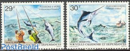 New Caledonia 1979 Fishing 2v, Mint NH, Nature - Fish - Fishing - Unused Stamps