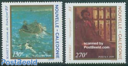 New Caledonia 1989 Paintings 2v, Mint NH, Transport - Ships And Boats - Art - Modern Art (1850-present) - Paintings - Ongebruikt