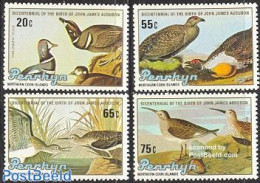 Penrhyn 1985 J.J. Audubon 4v, Mint NH, Nature - Birds - Penrhyn