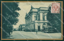 Bergamo Città Teatro Donizetti Tram Cartolina RB6090 - Bergamo