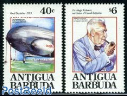 Antigua & Barbuda 1992 Zeppelin 2v, Mint NH, Transport - Zeppelins - Zeppelin