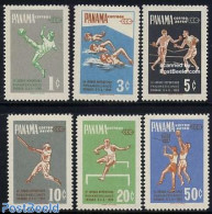 Panama 1959 Panamerican Games 6v, Mint NH, Sport - Athletics - Baseball - Basketball - Boxing - Football - Sport (othe.. - Athlétisme