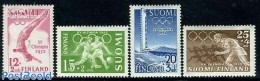 Finland 1952 Olympic Games 4v, Mint NH, Sport - Athletics - Football - Olympic Games - Ongebruikt