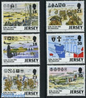 Jersey 1994 D-day 6v, Mint NH, History - Transport - Various - Militarism - World War II - Aircraft & Aviation - Ships.. - Militares