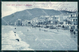 Savona Alassio Saluti Da Spiaggia Cartolina RB5429 - Savona