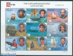 Palau 1996 Capex 96 9v M/s (9x32c), Mint NH, Health - History - Science - Transport - Disabled Persons - Explorers - T.. - Handicap