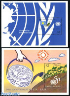 Palau 1995 50 Years UNO 2 S/s, Mint NH, Health - History - Various - Food & Drink - United Nations - Agriculture - Alimentation