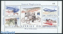 Sweden 1984 Aviation History S/s, Mint NH, Transport - Aircraft & Aviation - Ongebruikt