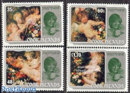 Cook Islands 1982 Christmas, Rubens 4v, Mint NH, History - Religion - Charles & Diana - Kings & Queens (Royalty) - Chr.. - Familias Reales
