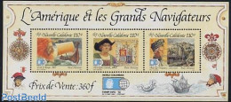 New Caledonia 1992 Columbian Stamp Expo S/s, Mint NH, History - Transport - Explorers - Philately - Ships And Boats - Neufs