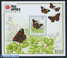 New Zealand 1991 Philanippon S/s, Butterfly, Mint NH, Nature - Butterflies - Ongebruikt