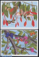 Dominica 1989 Butterflies 2 S/s, Mint NH, Nature - Butterflies - Dominicaanse Republiek