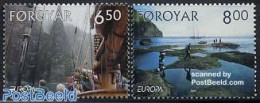 Faroe Islands 2004 Europa, Vacation 2v, Mint NH, History - Transport - Various - Europa (cept) - Ships And Boats - Tou.. - Schiffe