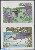 Grenada Grenadines 1988 Birds 2 S/s, Mint NH, Nature - Birds - Hummingbirds - Grenade (1974-...)