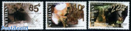 Netherlands Antilles 2001 Caves 3v, Mint NH, History - Nature - Various - Geology - Animals (others & Mixed) - Bats - .. - Geography
