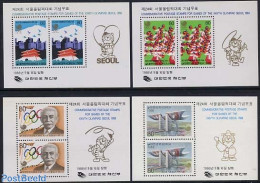 Korea, South 1988 Olympic Games 4 S/s, Mint NH, Sport - Olympic Games - Korea (Süd-)