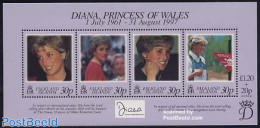 Falkland Islands 1998 Death Of Diana S/s, Mint NH, History - Charles & Diana - Kings & Queens (Royalty) - Case Reali