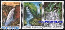 Greece 1988 Falls 3v, Mint NH, History - Nature - Europa Hang-on Issues - National Parks - Water, Dams & Falls - Nuovi