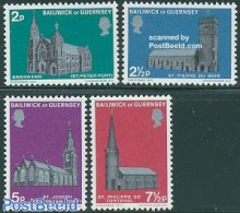 Guernsey 1971 Christmas 4v, Mint NH, Religion - Christmas - Churches, Temples, Mosques, Synagogues - Weihnachten