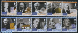 Isle Of Man 2008 Famous People 10v (2x[::::]), Mint NH, Performance Art - Various - Music - Stamps On Stamps - Money O.. - Musique