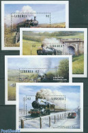 Liberia 1988 Railways 4 S/s, Mint NH, Transport - Railways - Trains