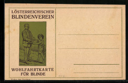 Präge-AK Wohlfahrtskarte Des I. Österreichischen Blindenvereins, Alphabet In Blindenschrift  - Salute