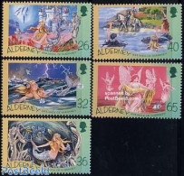 Alderney 2005 Andersens Little Mermaid 5v, Mint NH, Nature - Religion - Transport - Fish - Horses - Angels - Ships And.. - Poissons