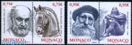 Monaco 2011 Sculptures 4v (2x[:]) (Bourdelle, Maillol), Mint NH, Nature - Horses - Art - Sculpture - Unused Stamps